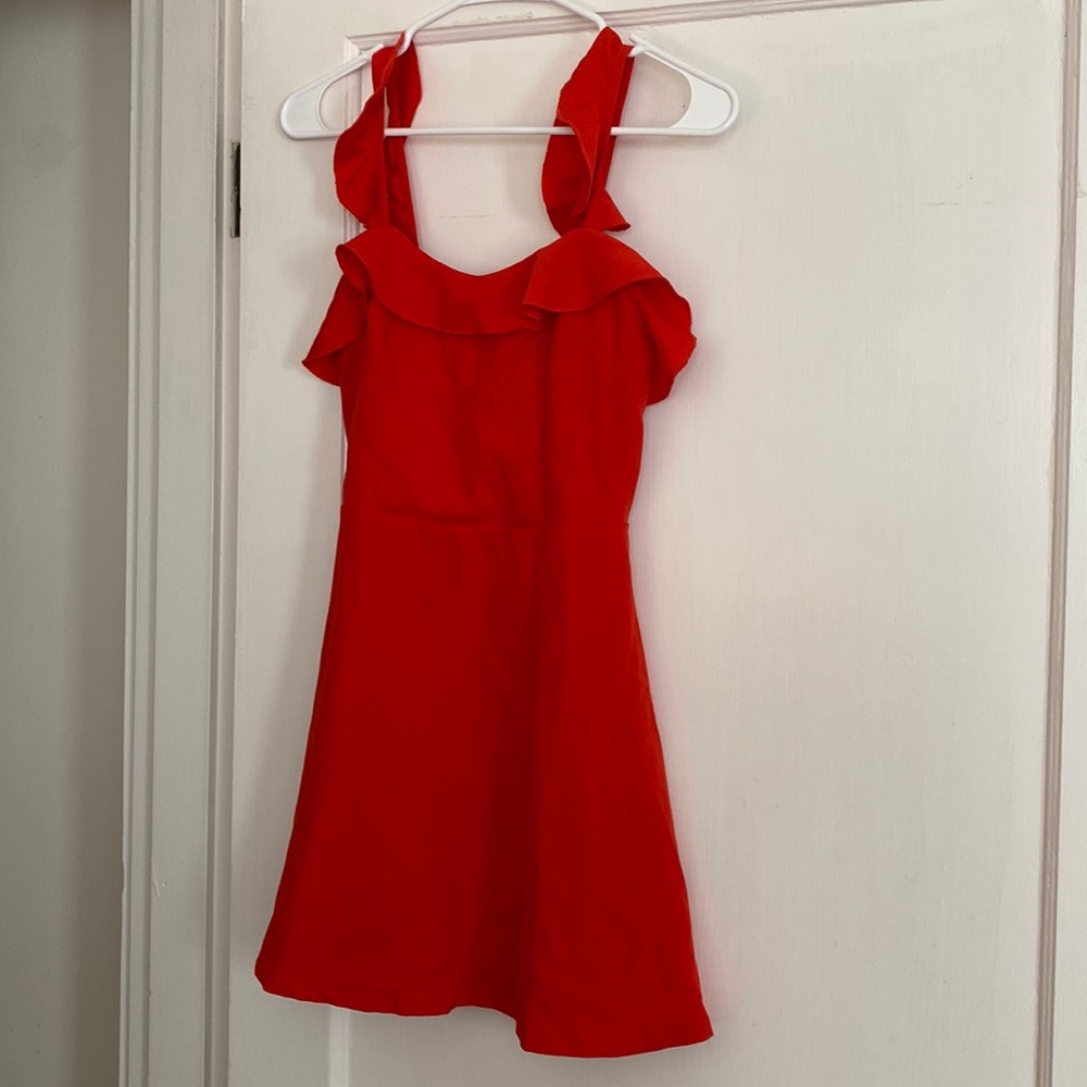 Short red dress